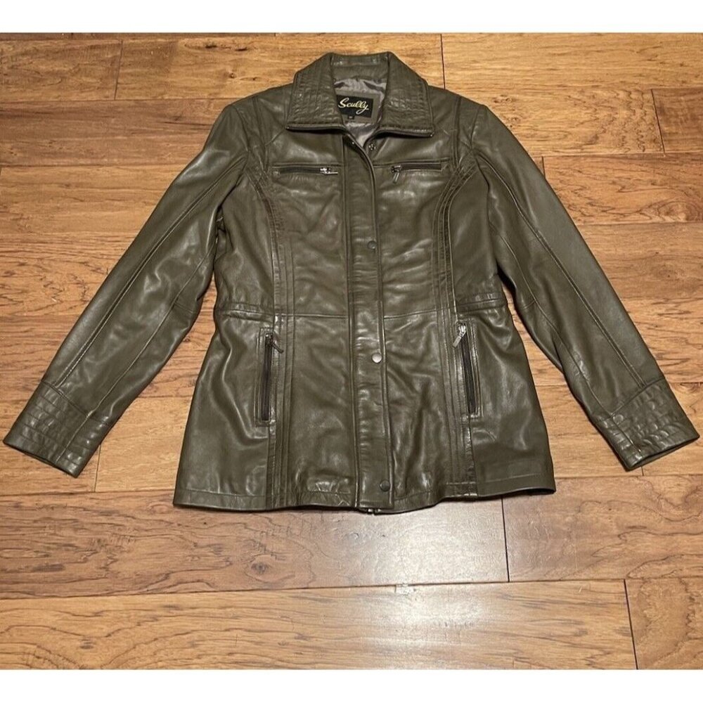 Scully Mens Denim Lamb Leather Jacket Size 38